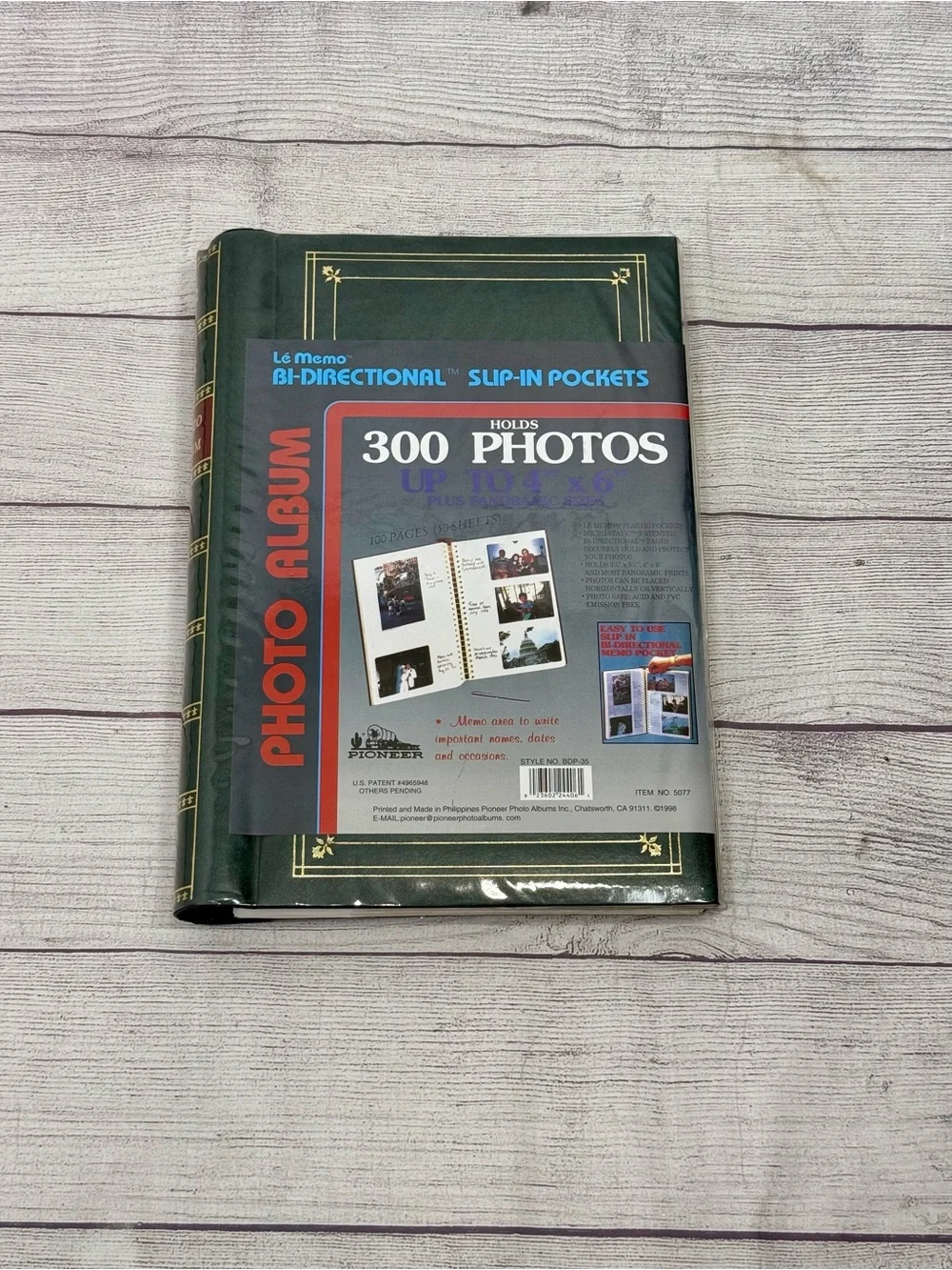 Pioneer Le Memo 300 Photo Album Green Holds 300 4x6 Photos  Slip-In BDP-35
